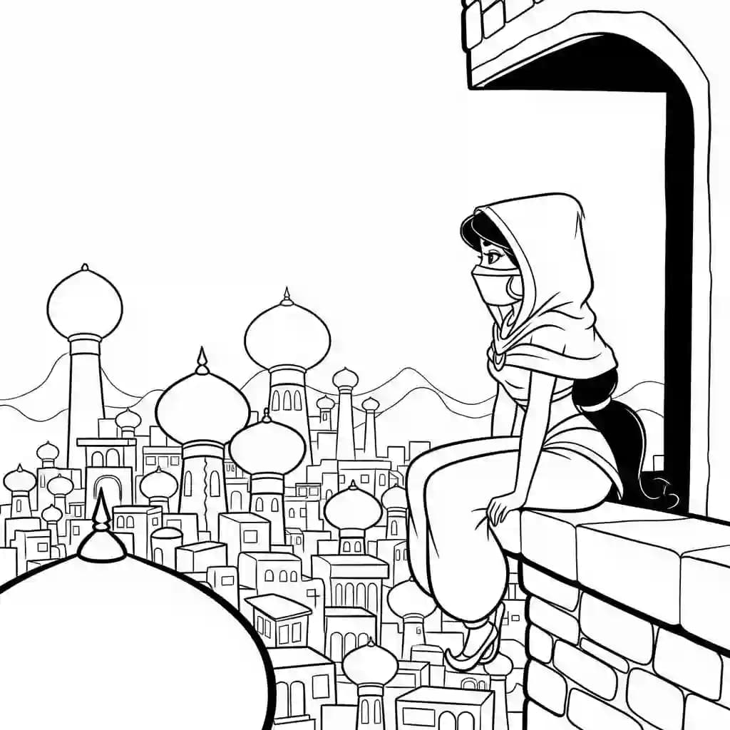 Desenhos da Jasmine para Colorir