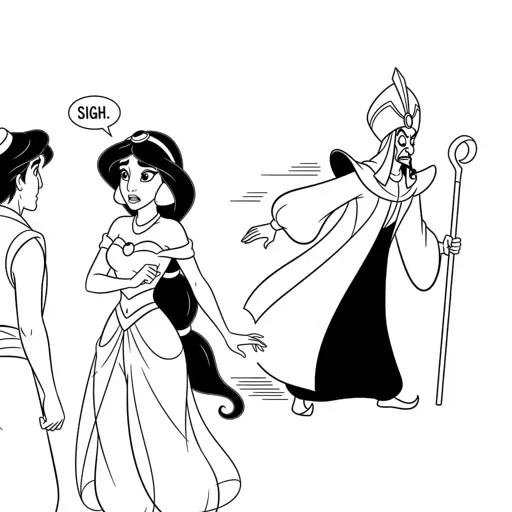 Desenhos da Jasmine para Colorir