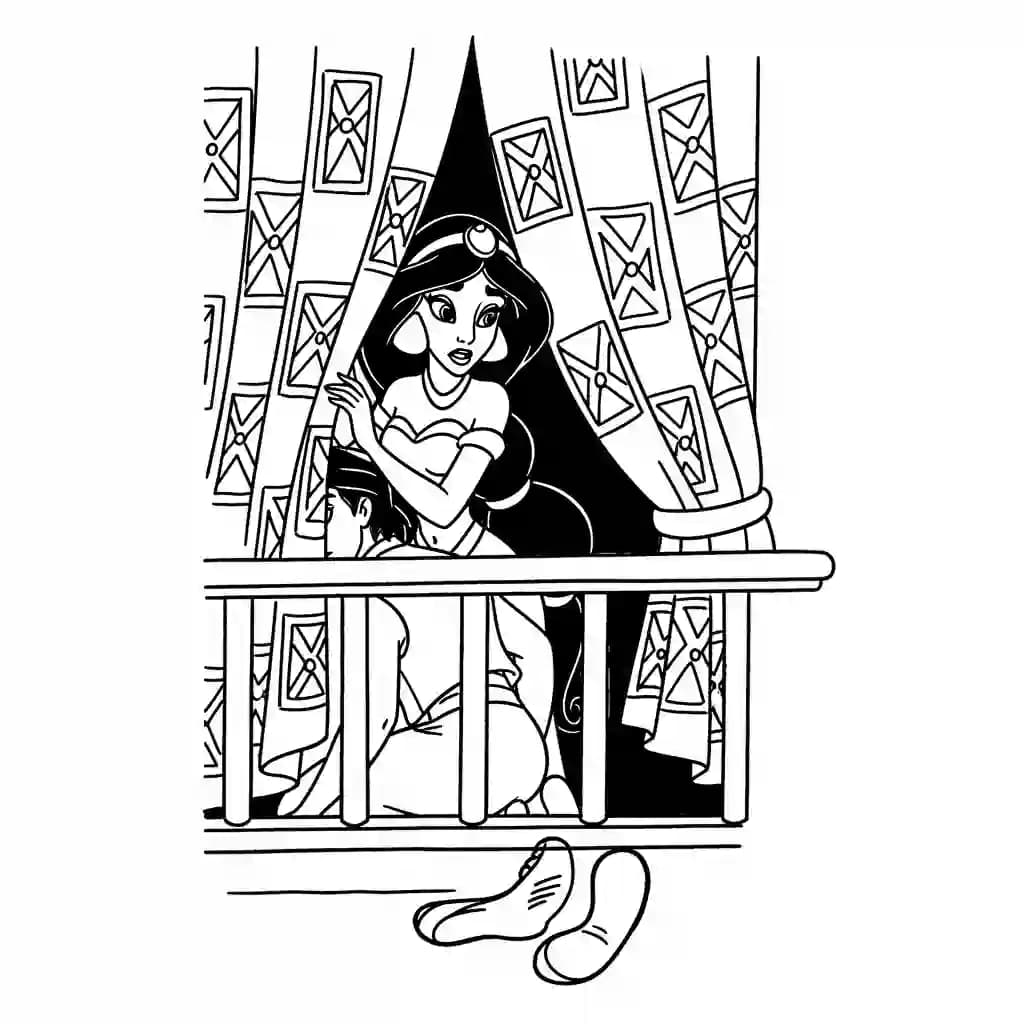 Desenhos da Jasmine para Colorir