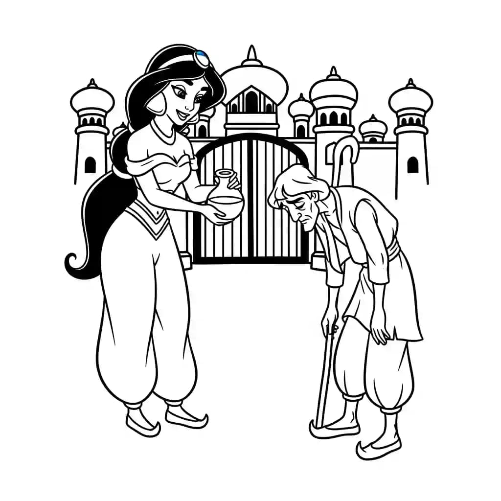 Desenhos da Jasmine para Colorir