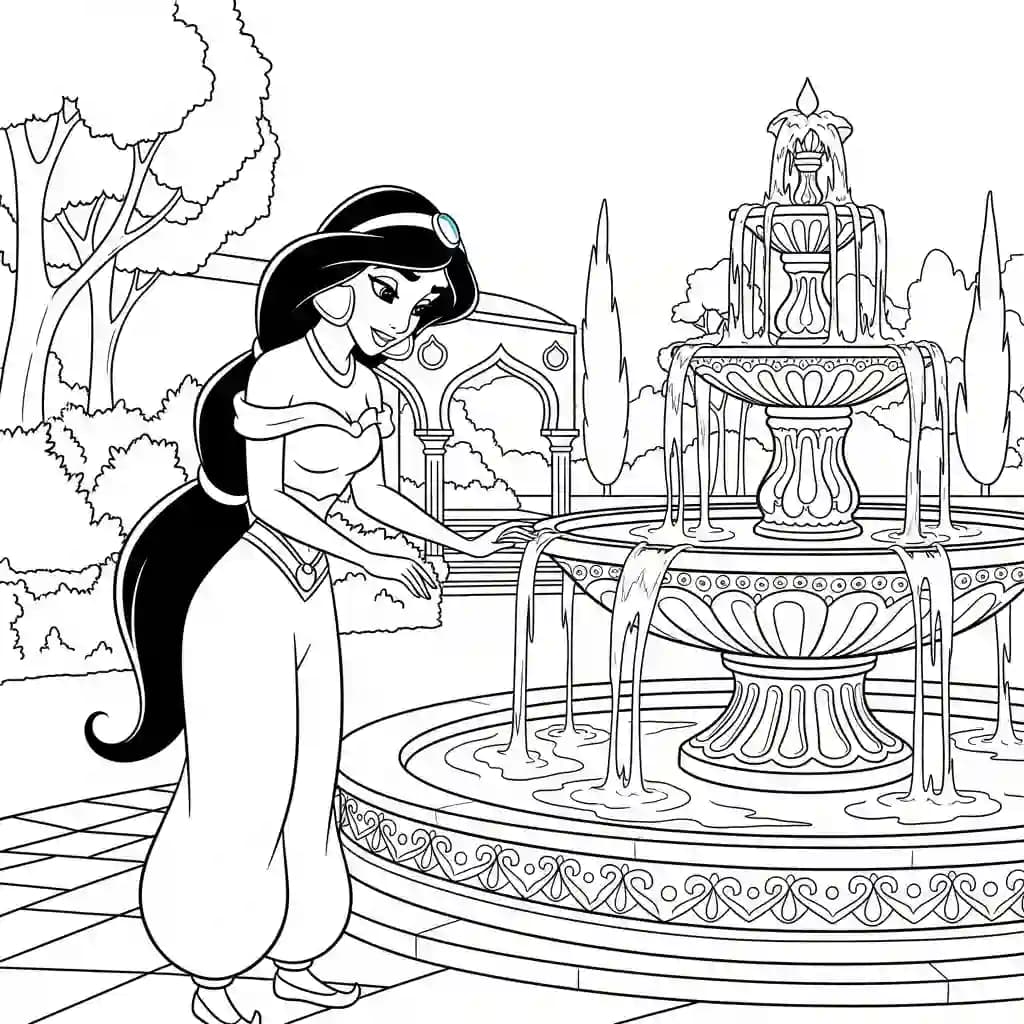 Desenhos da Jasmine para Colorir