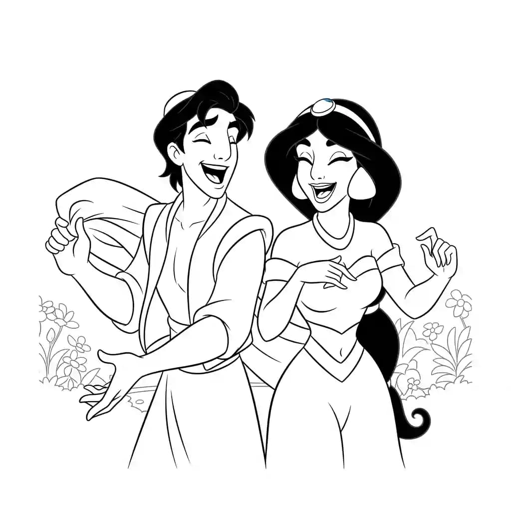 Desenhos da Jasmine para Colorir