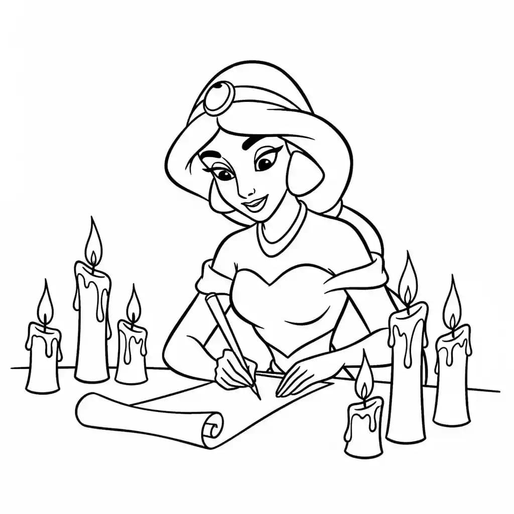 Desenhos da Jasmine para Colorir