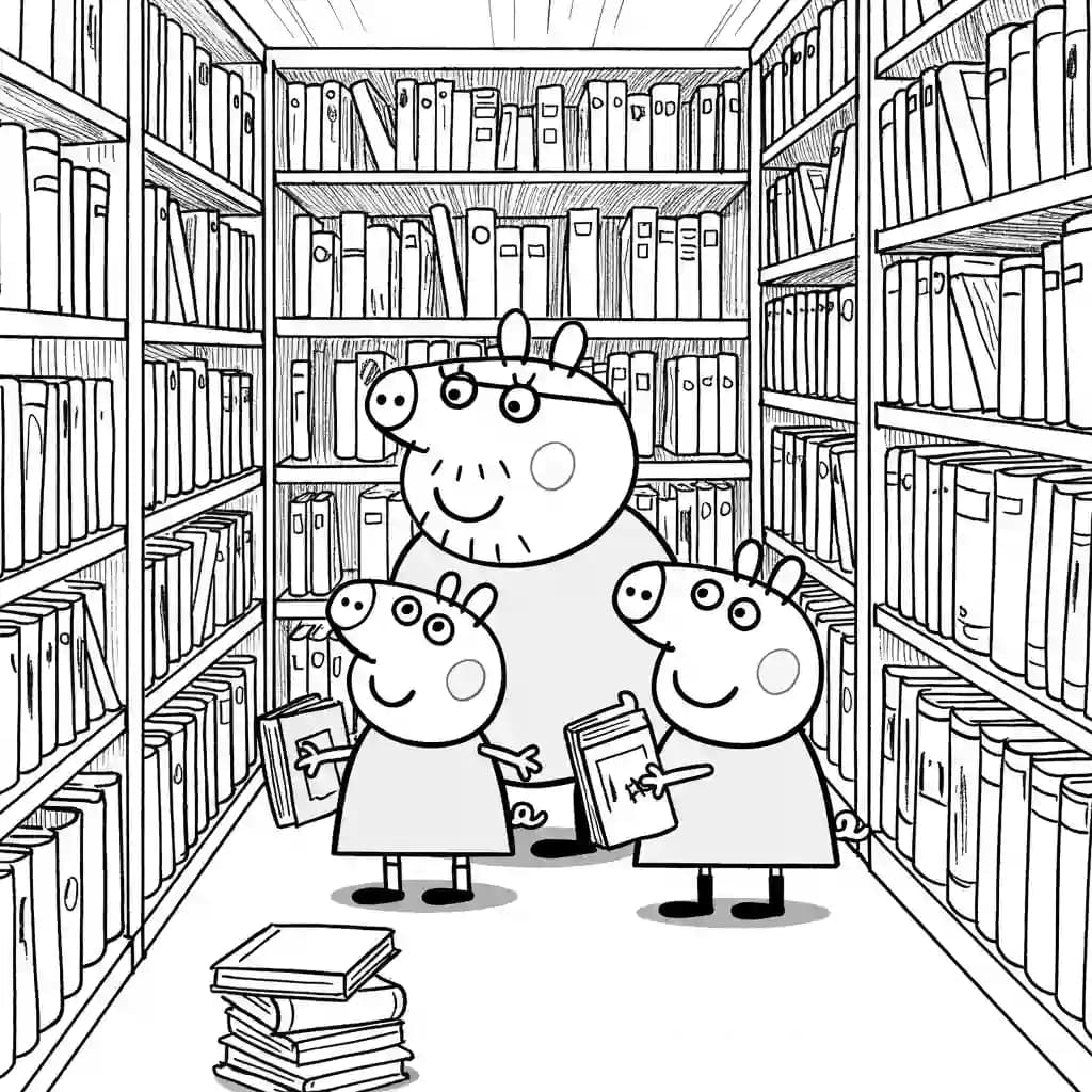 Desenho da Peppa Pig para colorir com fundo branco