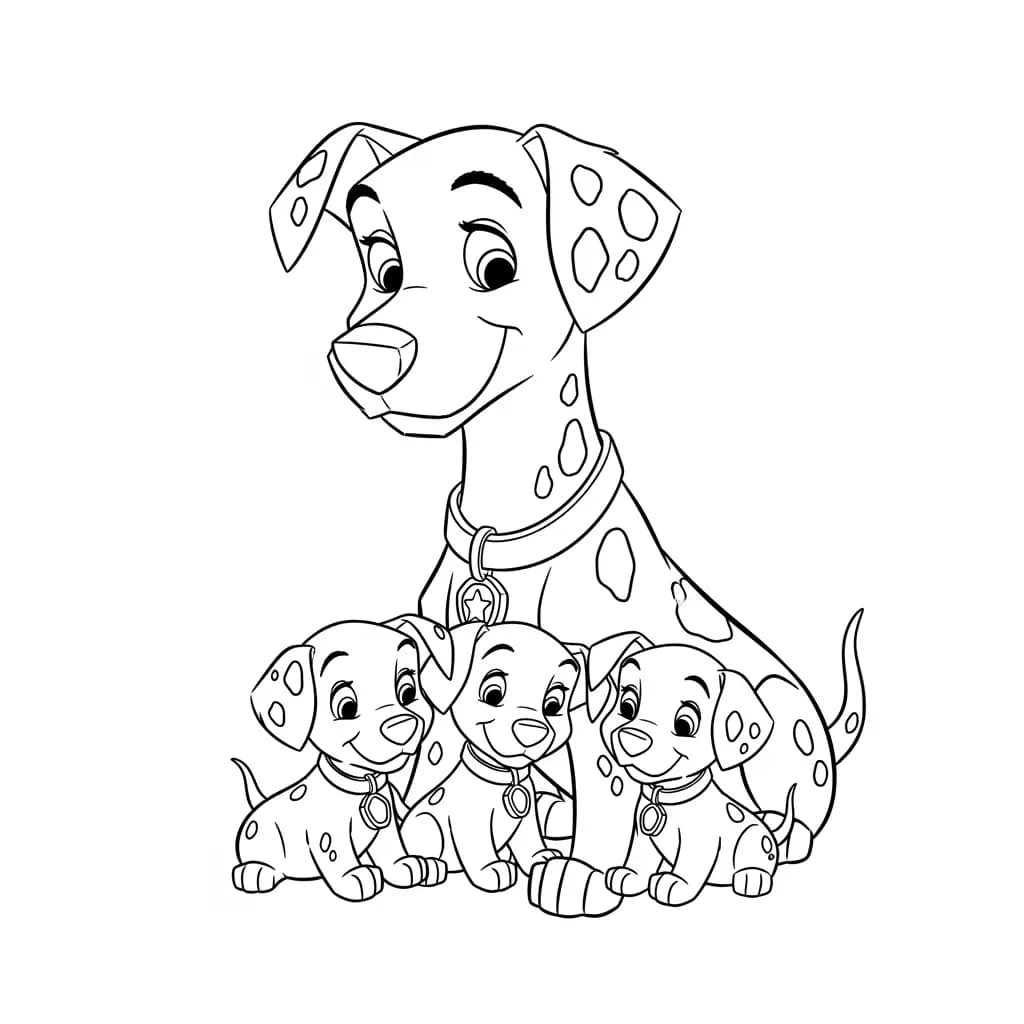 Desenhos de 101 Dálmatas para Colorir