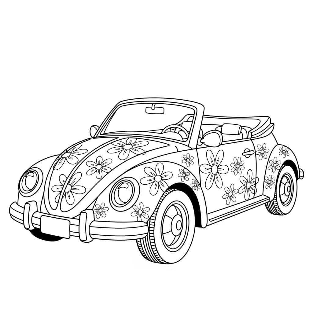 Desenhos de Carros para Imprimir e Colorir