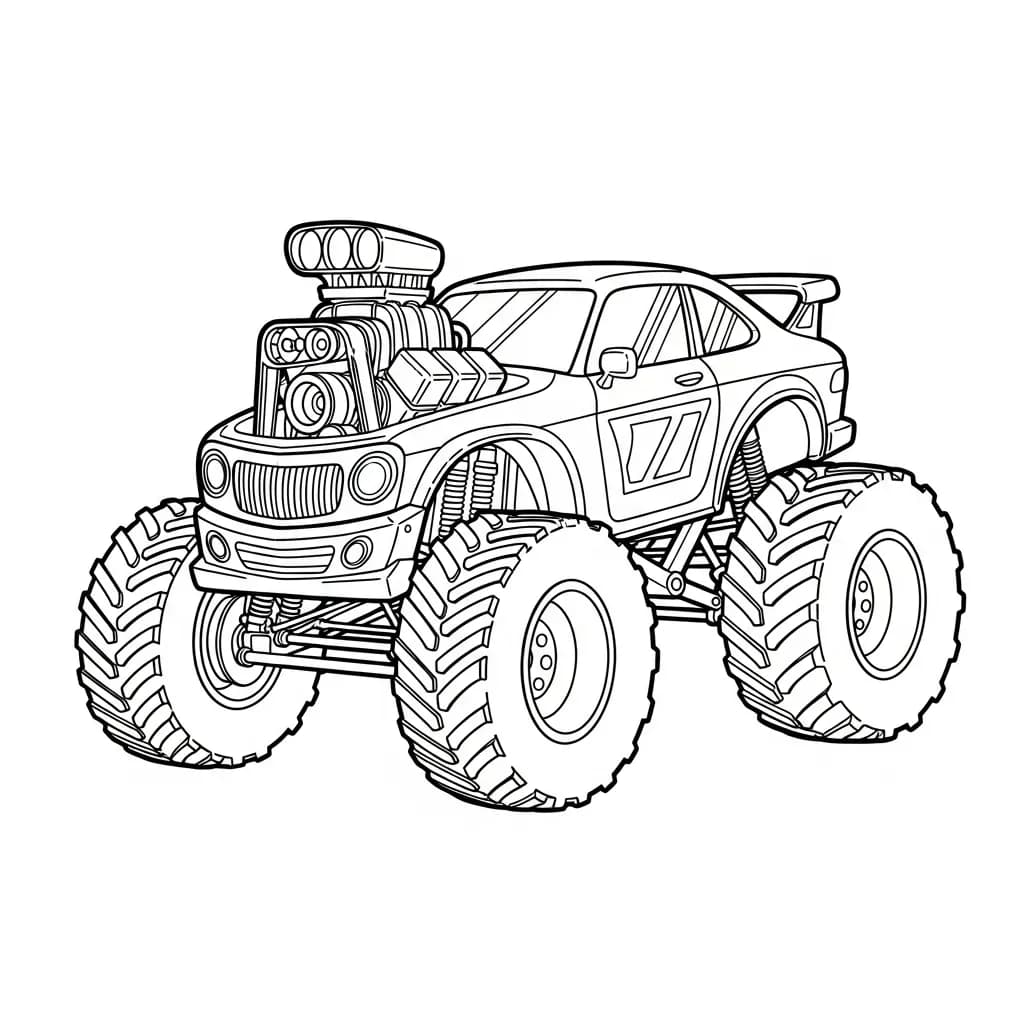 Desenhos de Carros para Imprimir e Colorir