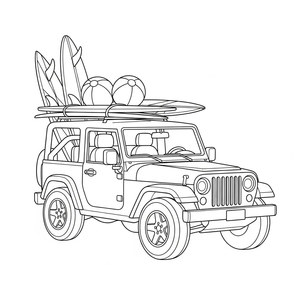 Desenhos de Carros para Imprimir e Colorir