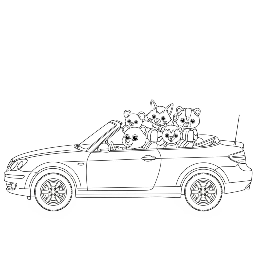 Desenhos de Carros para Imprimir e Colorir