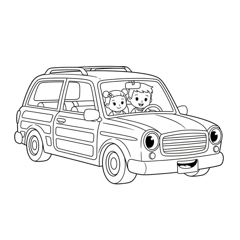 Desenhos de Carros para Imprimir e Colorir
