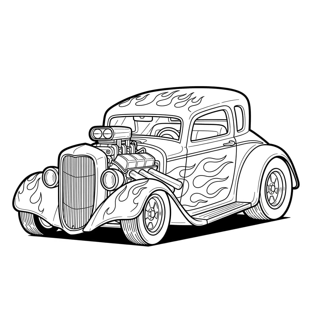 Desenhos de Carros para Imprimir e Colorir