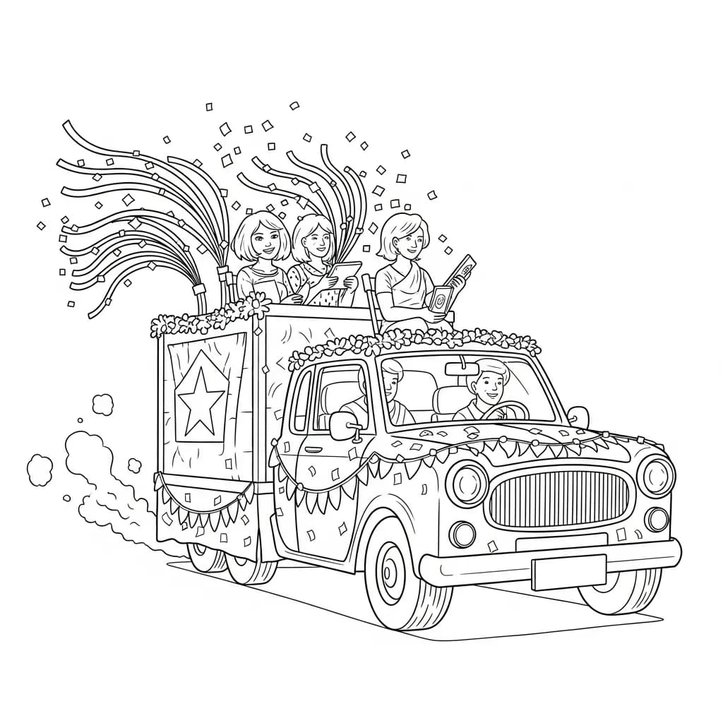Desenhos de Carros para Imprimir e Colorir