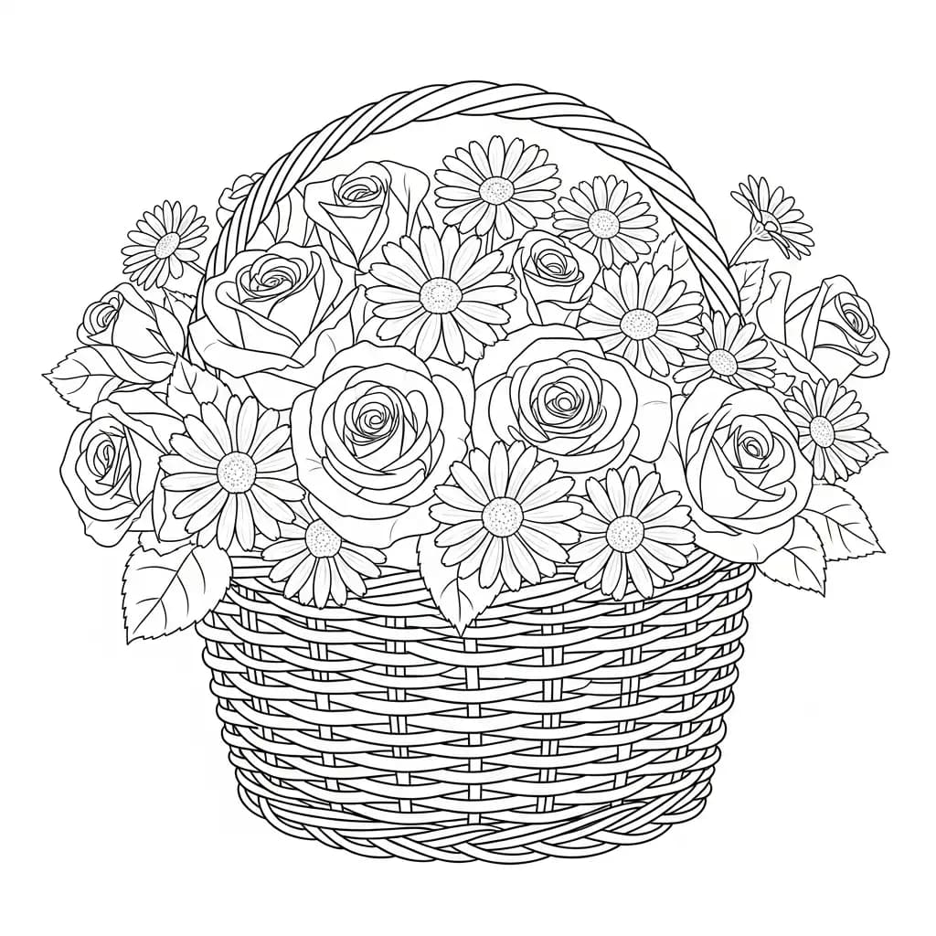 Desenhos de Flores para Colorir – Imprima e Divirta-se