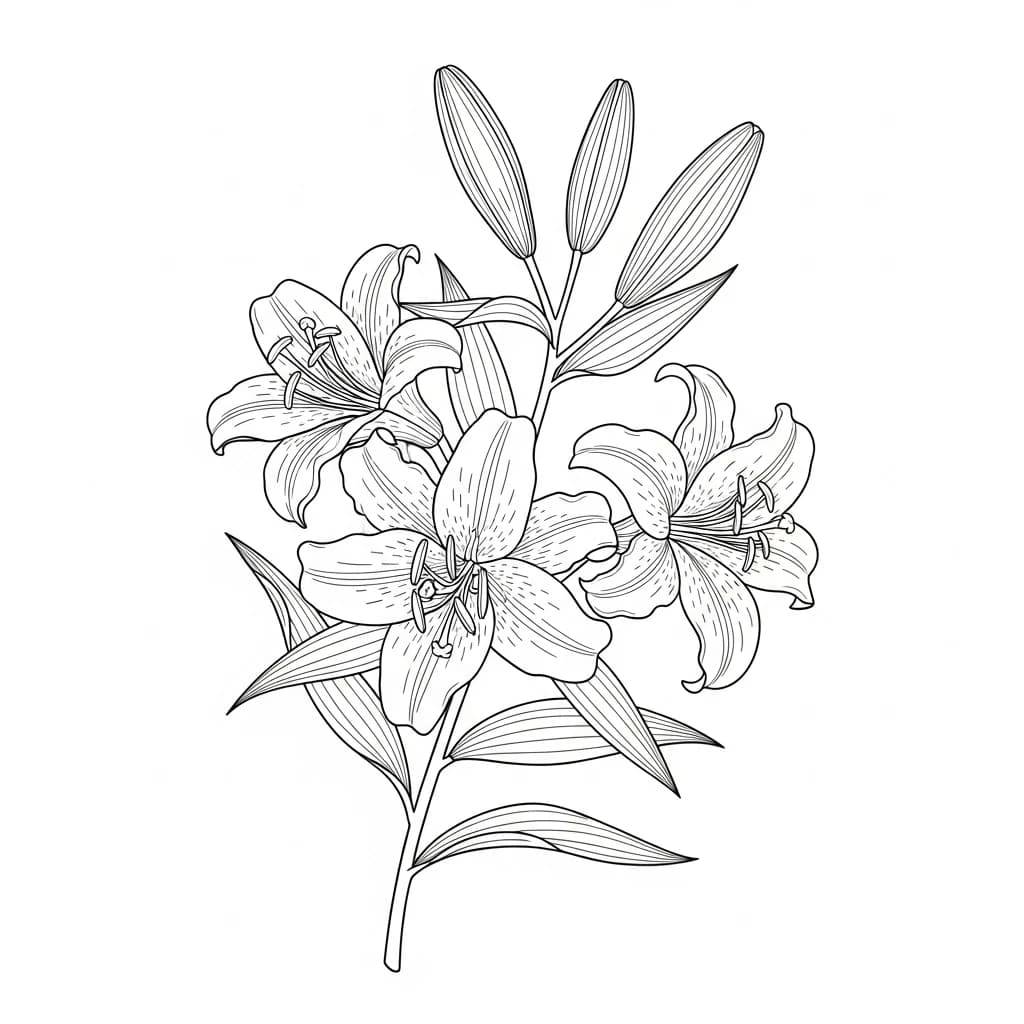 Desenhos de Flores para Colorir – Imprima e Divirta-se