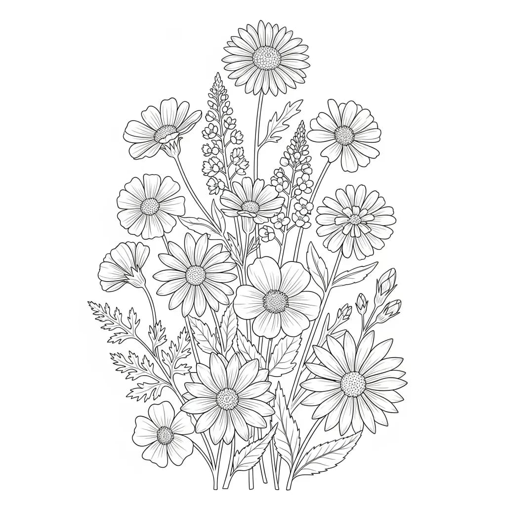 Desenhos de Flores para Colorir – Imprima e Divirta-se