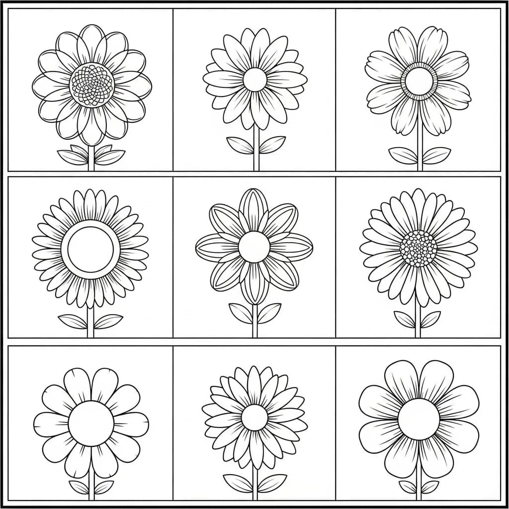 Desenhos de Flores para Colorir – Imprima e Divirta-se