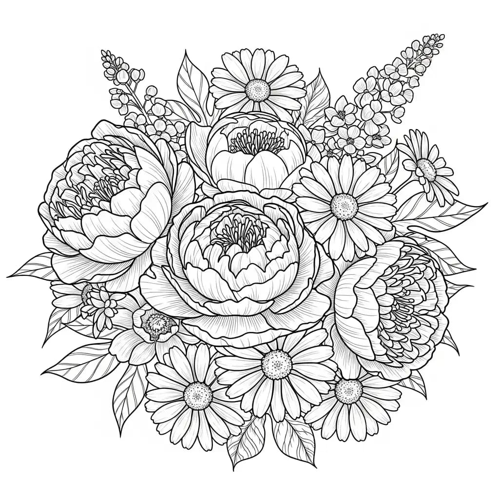 Desenhos de Flores para Colorir – Imprima e Divirta-se