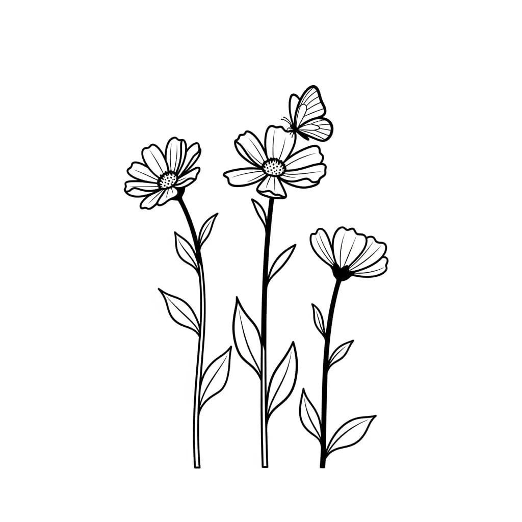 Desenhos de Flores para Colorir – Imprima e Divirta-se