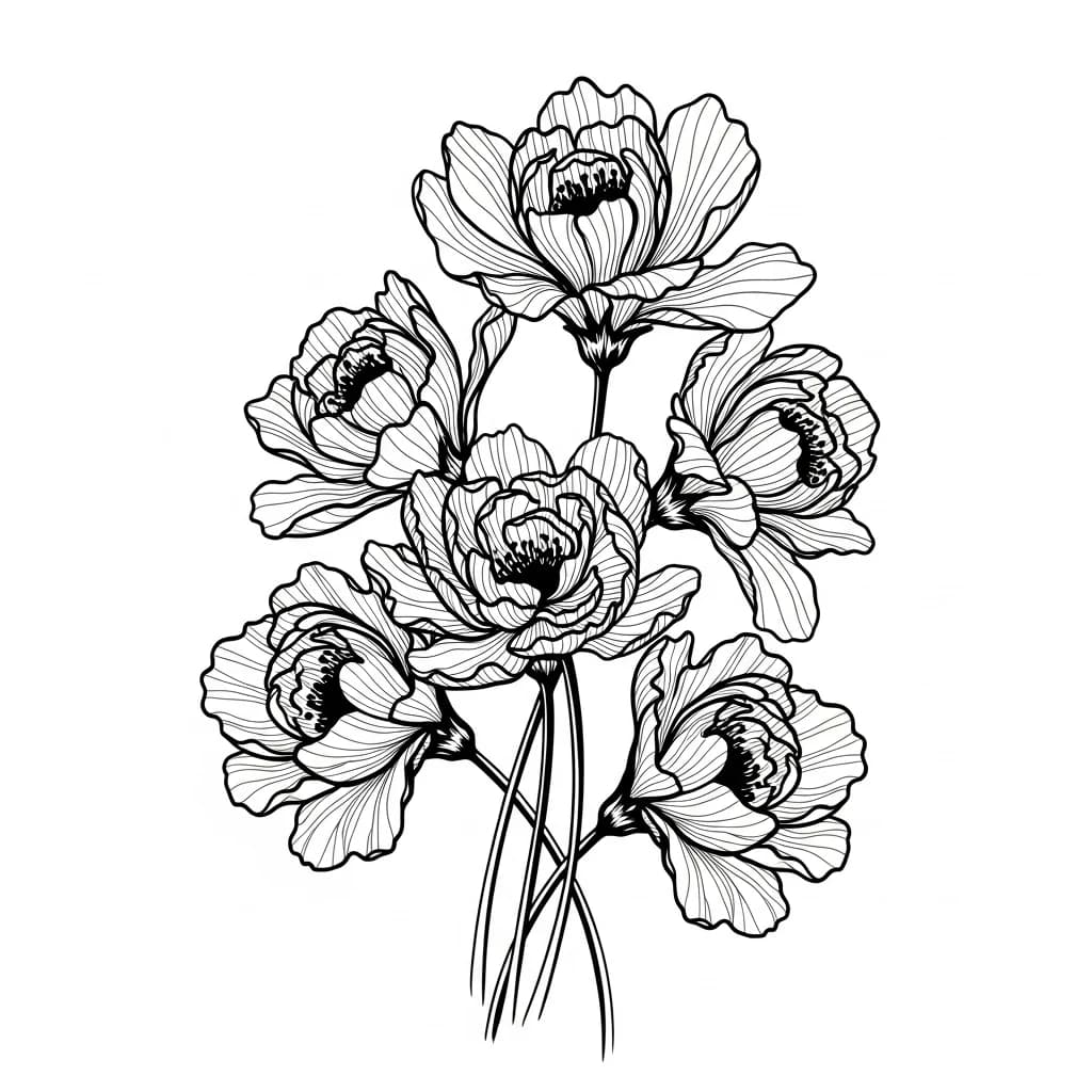 Desenhos de Flores para Colorir – Imprima e Divirta-se
