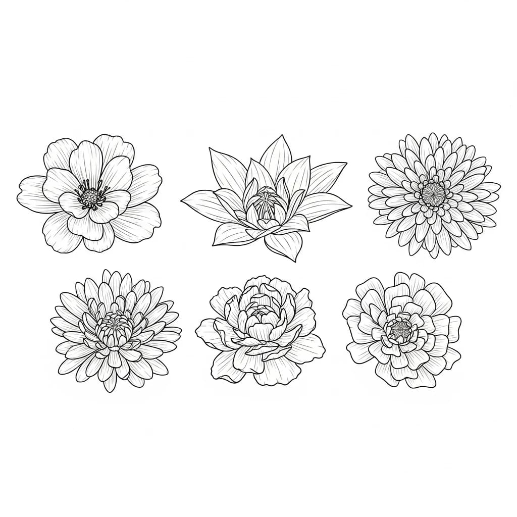 Desenhos de Flores para Colorir – Imprima e Divirta-se
