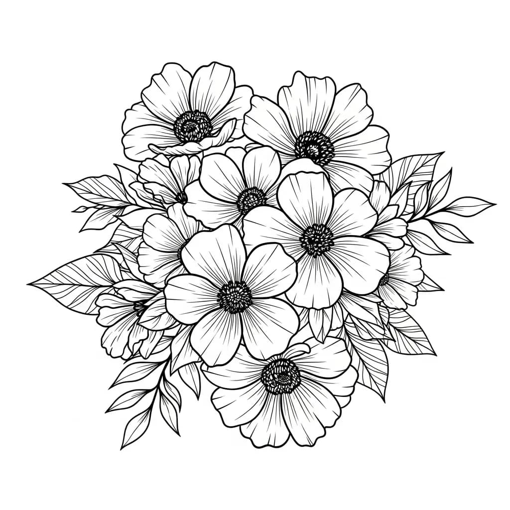 Desenhos de Flores para Colorir – Imprima e Divirta-se