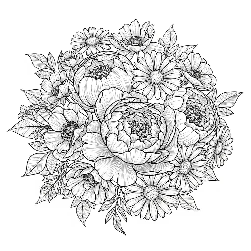 Desenhos de Flores para Colorir – Imprima e Divirta-se
