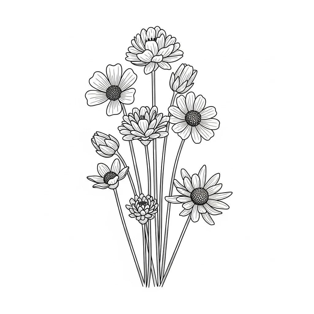 Desenhos de Flores para Colorir – Imprima e Divirta-se