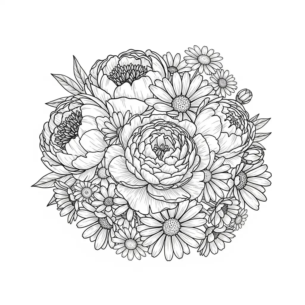 Desenhos de Flores para Colorir – Imprima e Divirta-se