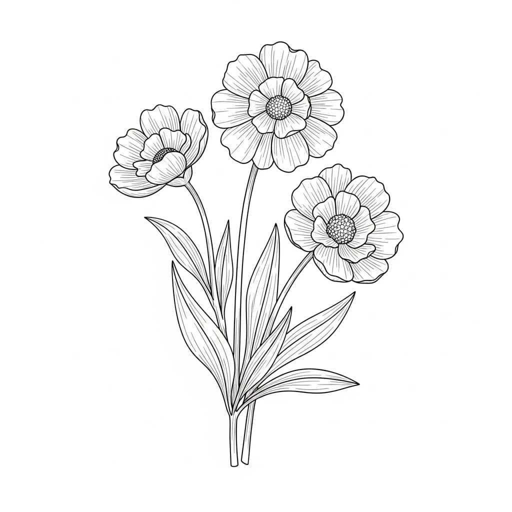 Desenhos de Flores para Colorir – Imprima e Divirta-se