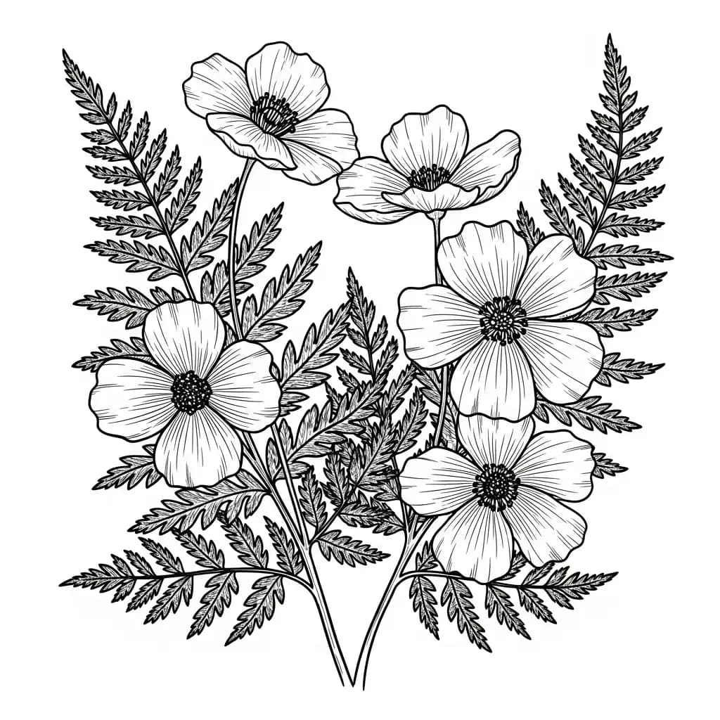 Desenhos de Flores para Colorir – Imprima e Divirta-se
