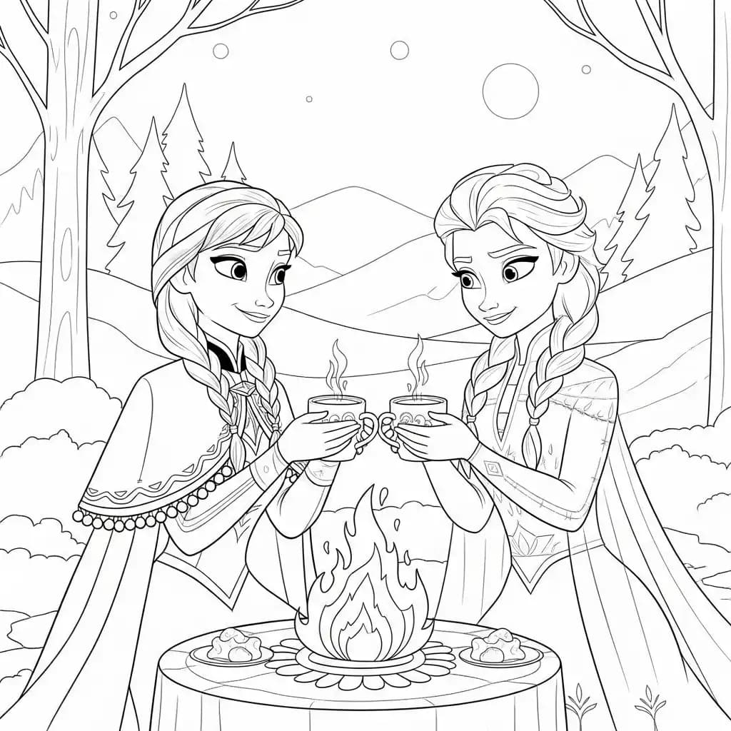 Desenhos da Frozen para Colorir e Imprimir