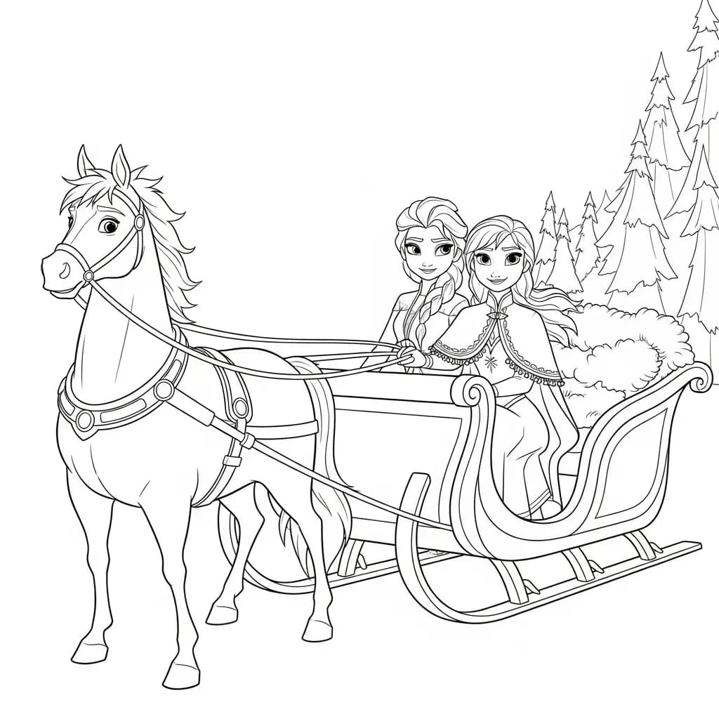 Desenhos da Frozen para Colorir e Imprimir