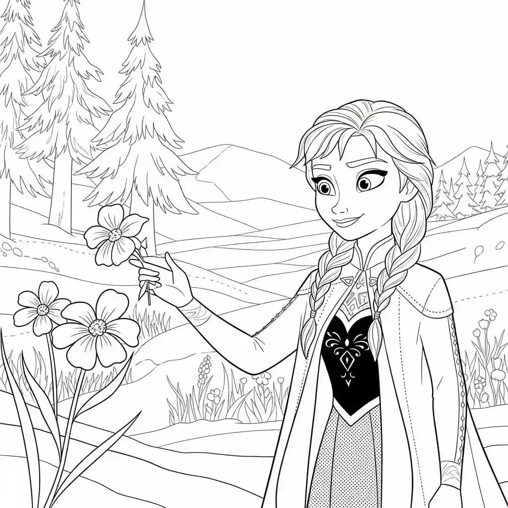 Desenhos da Frozen para Colorir e Imprimir