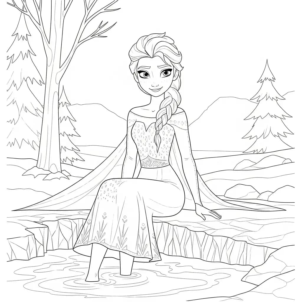 Desenhos da Frozen para Colorir e Imprimir