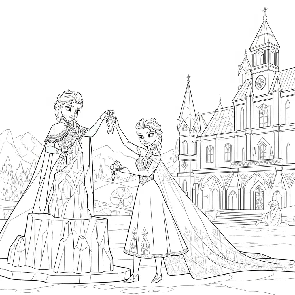 Desenhos da Frozen para Colorir e Imprimir