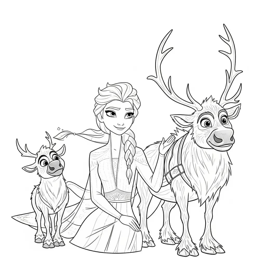 Desenhos da Frozen para Colorir e Imprimir