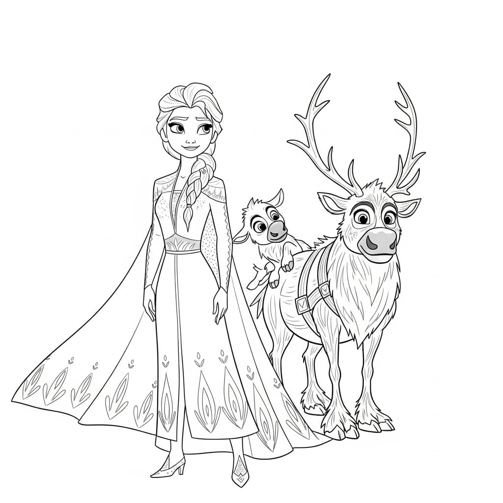 Desenhos da Frozen para Colorir e Imprimir