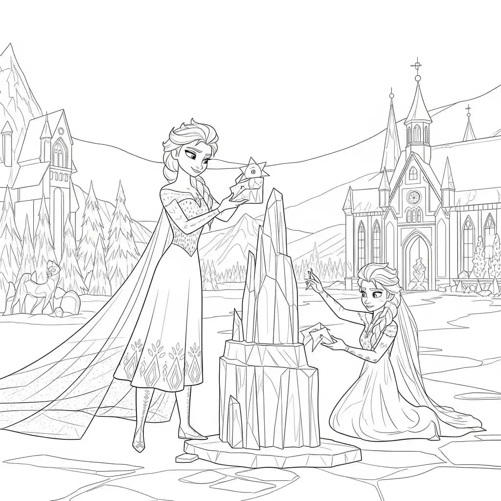 Desenhos da Frozen para Colorir e Imprimir