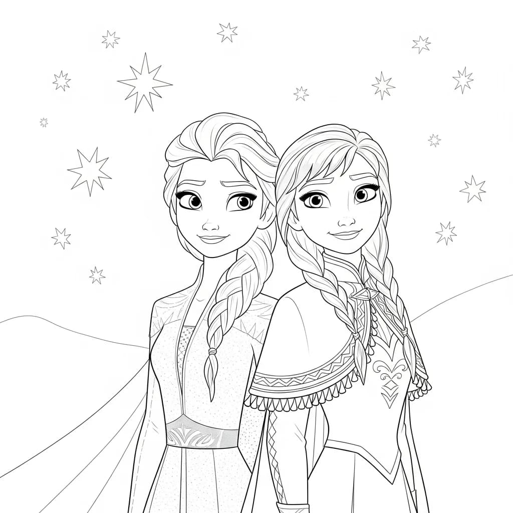 Desenhos da Frozen para Colorir e Imprimir