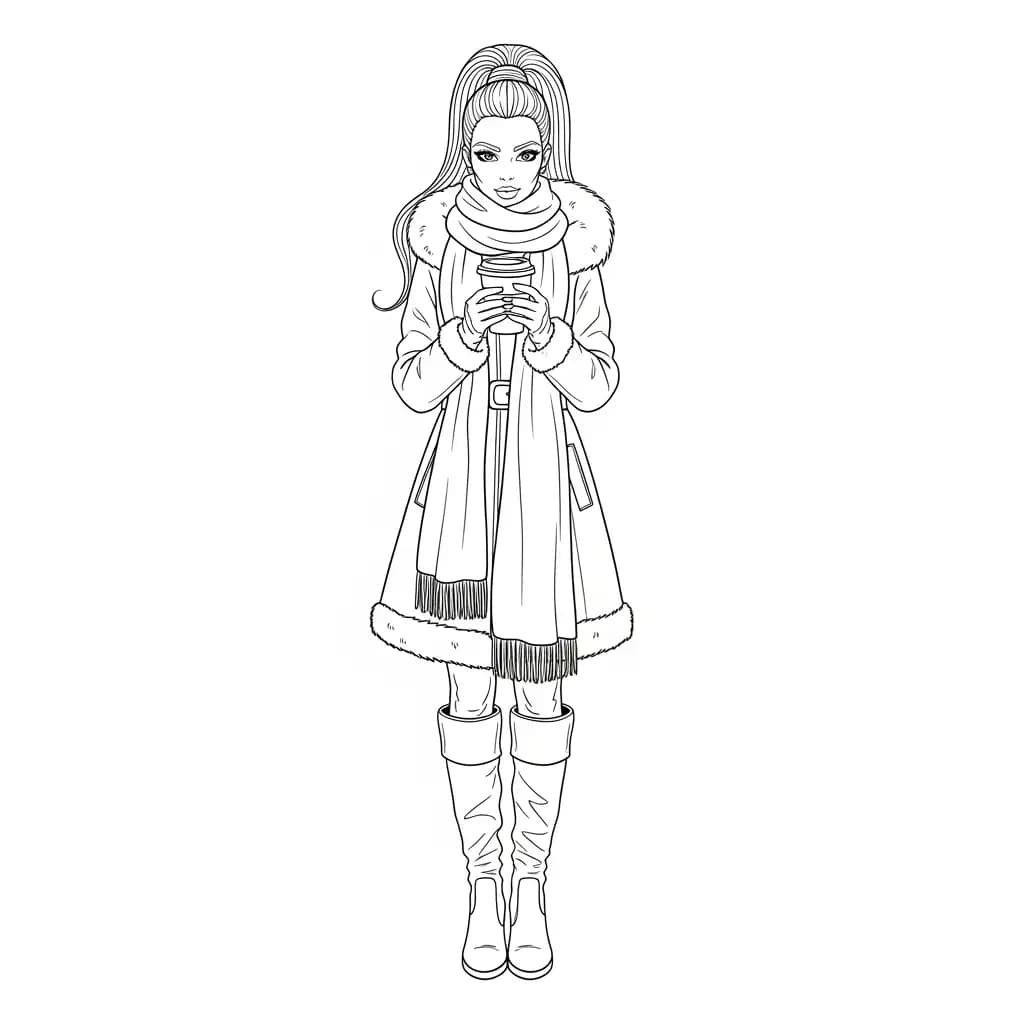 desenho de Top Model para colorir