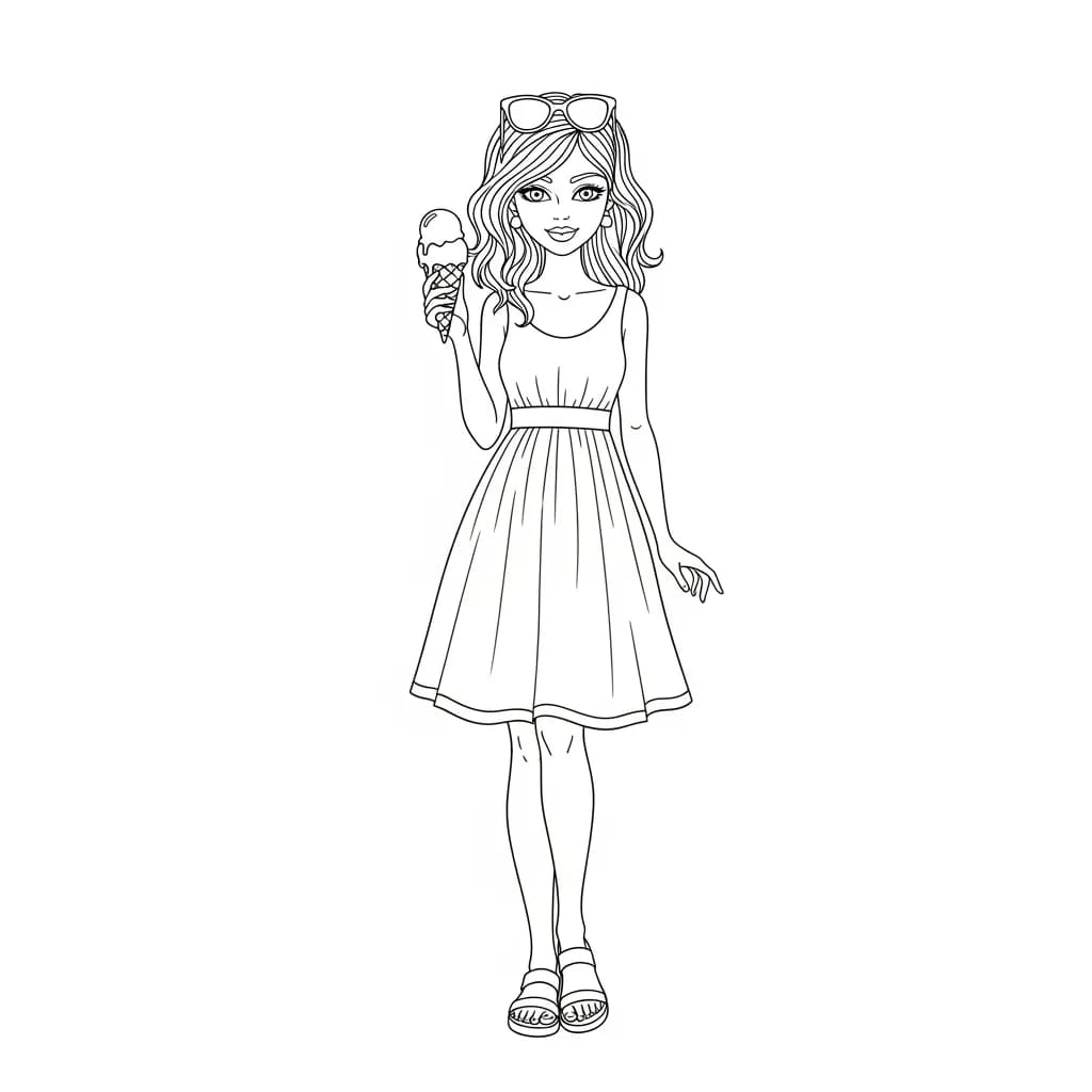 desenho de Top Model para colorir