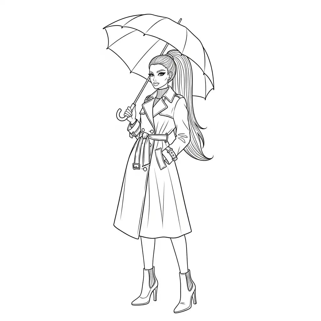 desenho de Top Model para colorir