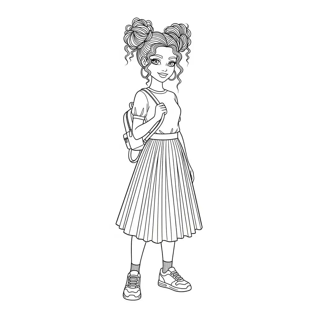 desenho de Top Model para colorir