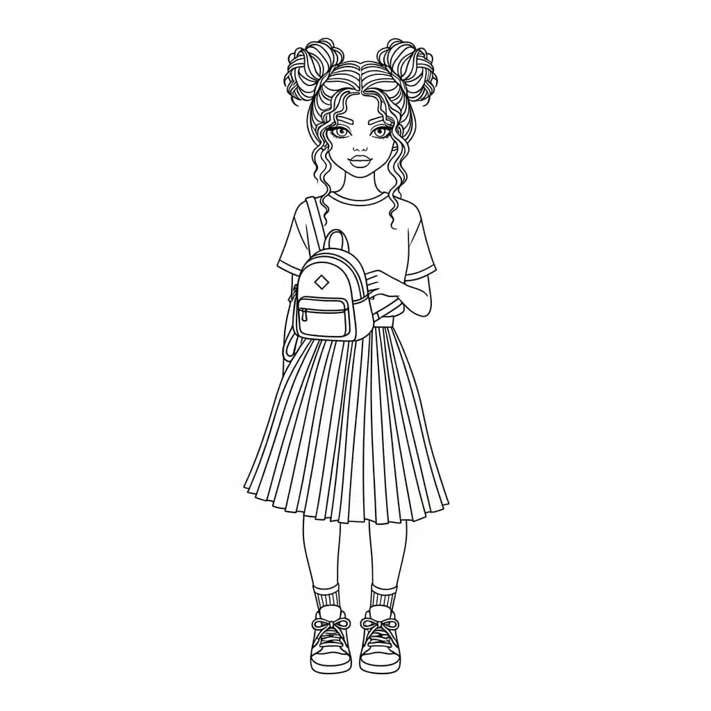 desenho de Top Model para colorir