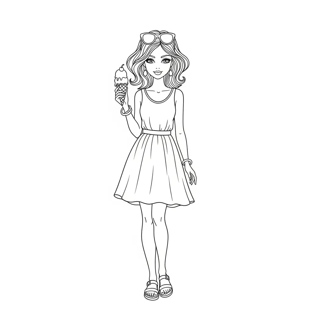 desenho de Top Model para colorir