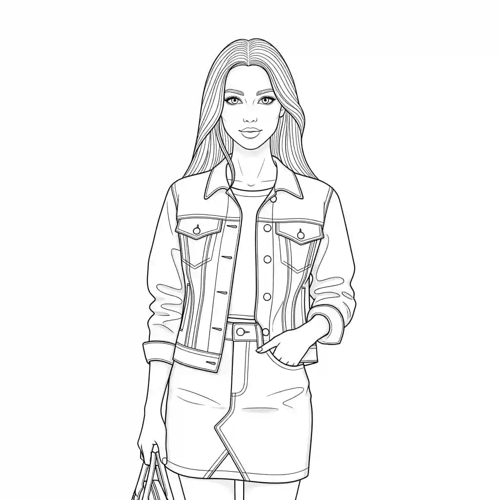 desenho de Top Model para colorir