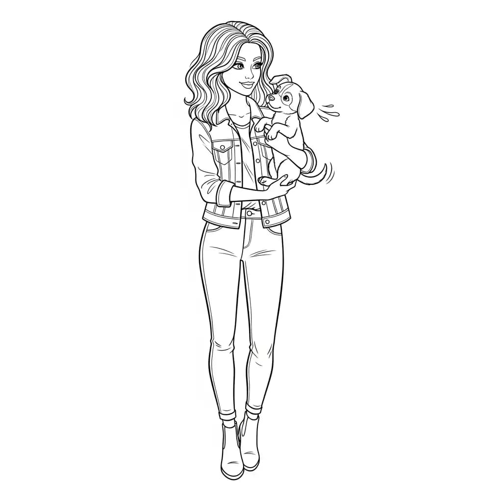 desenho de Top Model para colorir