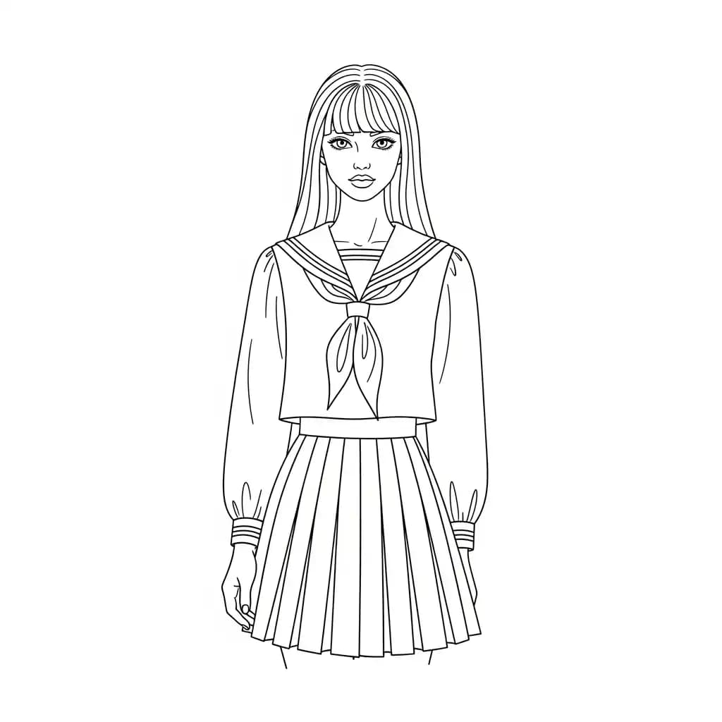 desenho de Top Model para colorir
