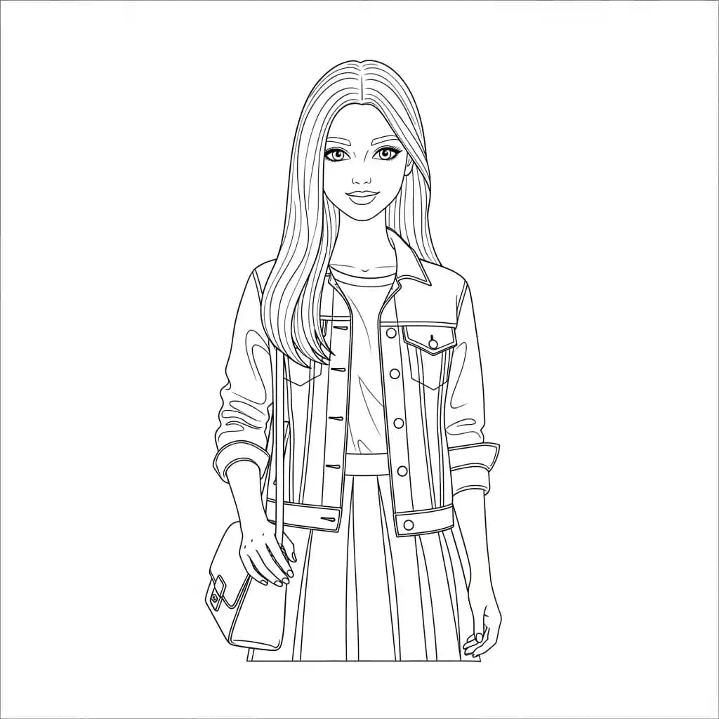 desenho de Top Model para colorir