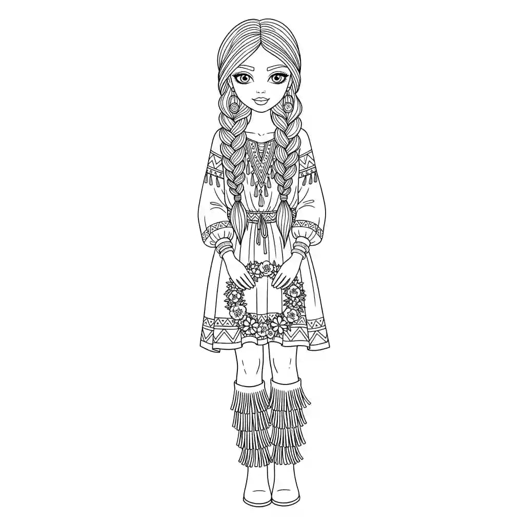 desenho de Top Model para colorir